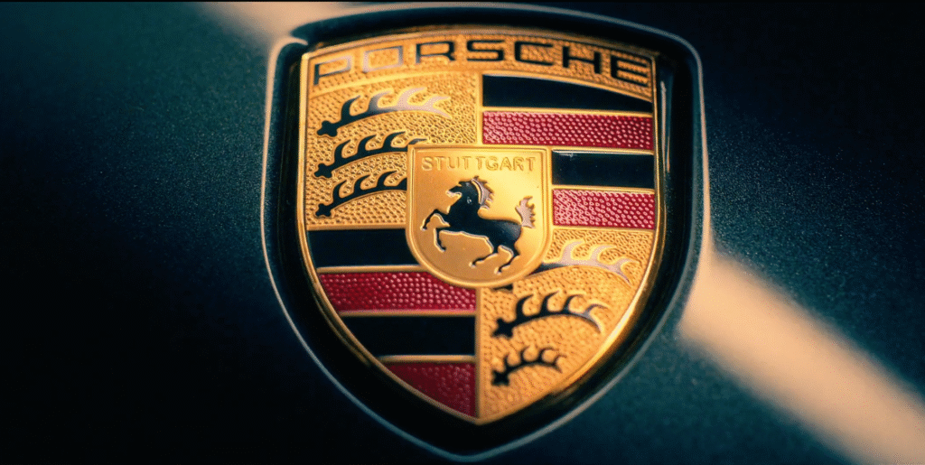 Still shot of video shoot featuring a Porsche, produced in Simcoe County